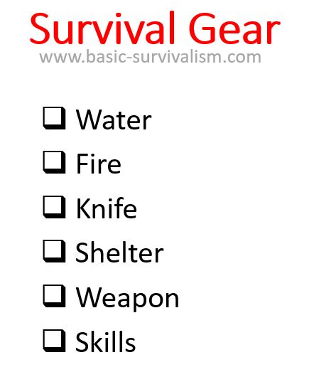 survival gear checklist