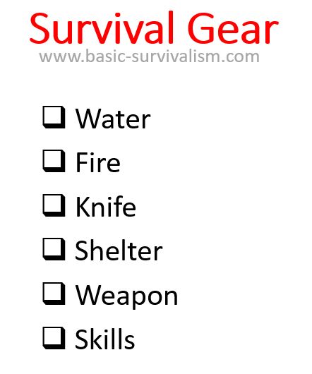 Survival Gear Checklist